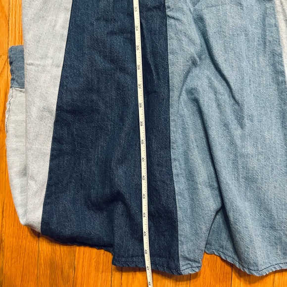 *Farm Rio* Colorblock Denim Midi Dress, Small - Picture 12 of 12